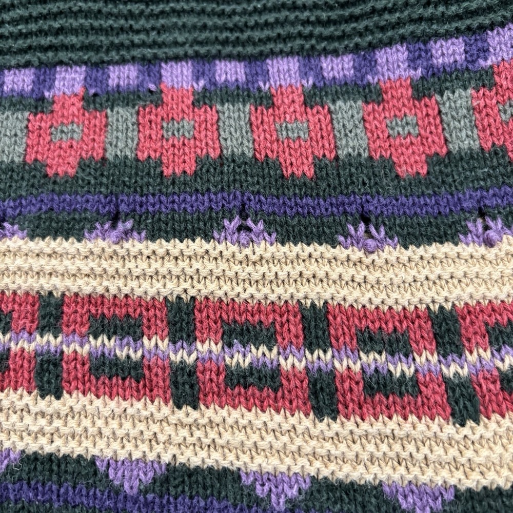 Vintage Woods‎ & Gray Fall Sweater 90s Retro Hygge Gorpcore Outdoor FLAW READ - Picture 4 of 8